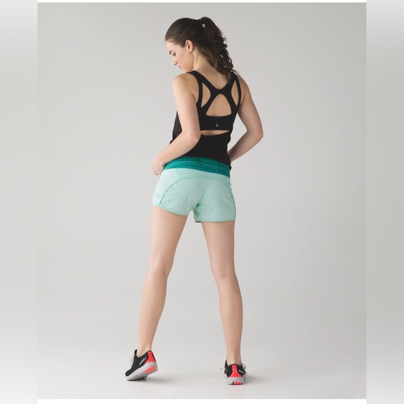 Lululemon Run Times Short in Sea Mist / Wave Twist Jungle Hero Blue - Picture 1 of 10